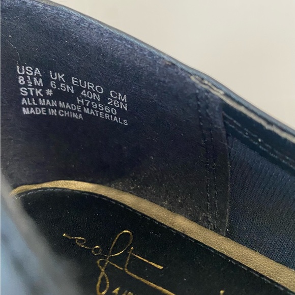 SOFT STYLE By Hush Puppies Sara Stack Heel Shoes Patent Toe Navy Blue Sz 8.5 M - Picture 6 of 8